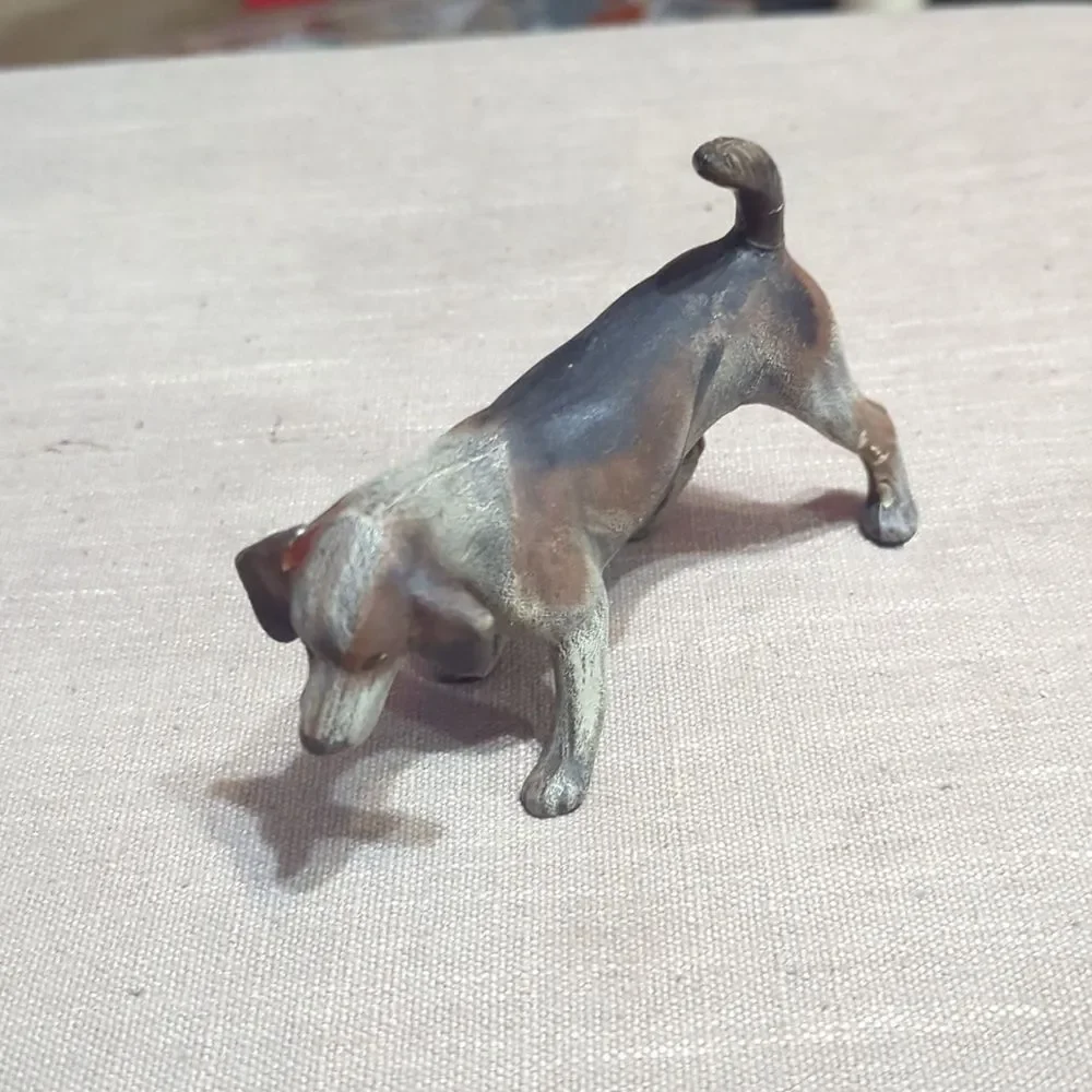 Vintage Porcelain fox‎ hound Dog Figurines Made In Japan